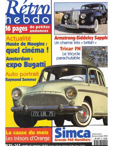 RETRO HEBDO SIMCA ARONDE P60 MONTLHERY N°93 | RETRO HEBDO N°93 |
