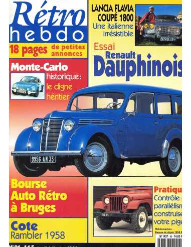 RETRO HEBDO RENAULT DAUPHINOISE N°96 | RETRO HEBDO N°96 |