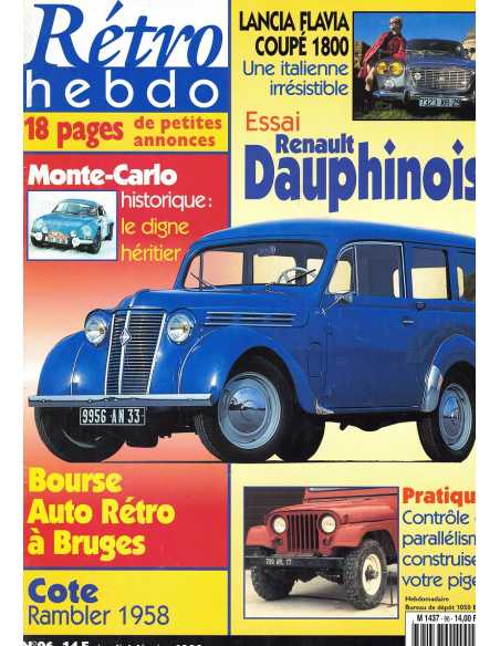 RETRO HEBDO RENAULT DAUPHINOISE N°96 | RETRO HEBDO N°96 |