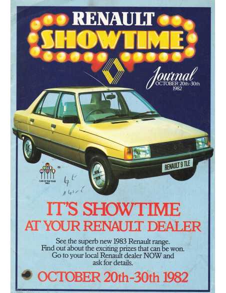 CATALOGUE PUBLICITAIRE RENAULT SHOWTIME (GB) 10/1982 | REN24 |