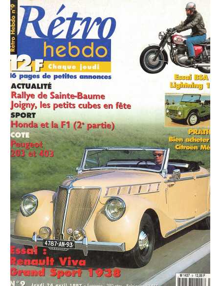 RETRO HEBDO RENAULT VIVA GRAND SPORT N°9 | RETRO HEBDO N°9 |