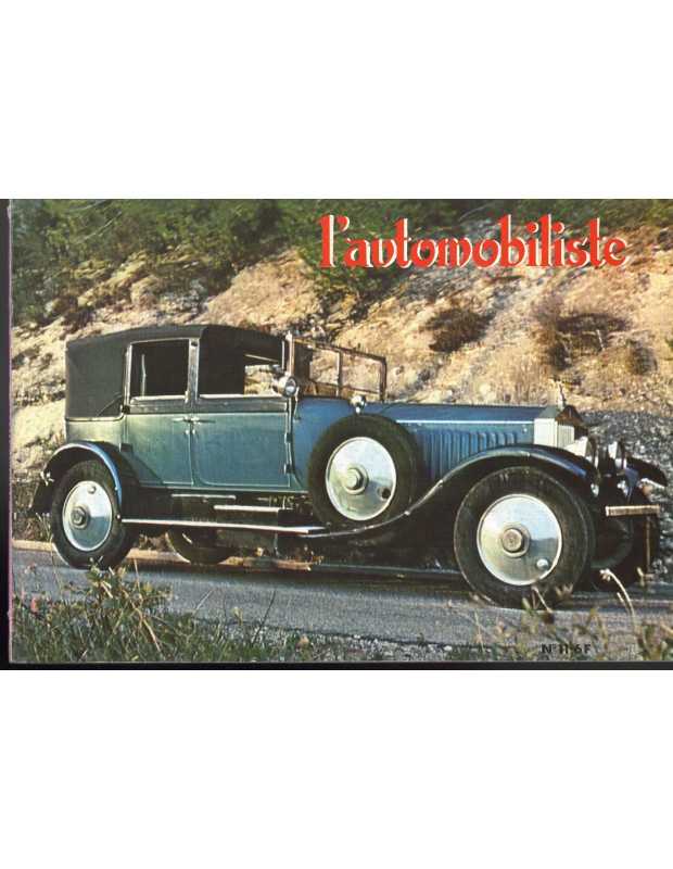 L'Automobiliste N°11 Sept / octobre 1968 (Edition souple) | L'AUTOMOBILISTE 11 - SOUPLE |