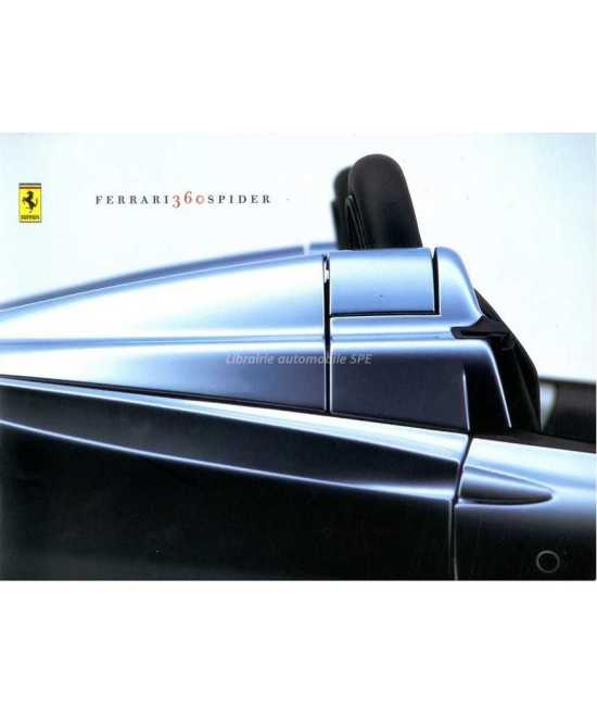 Brochure Ferrari 360 Spider 3.6 V8 (400HP) 2000 | Brochure Ferrari 014 - 1602/00 |