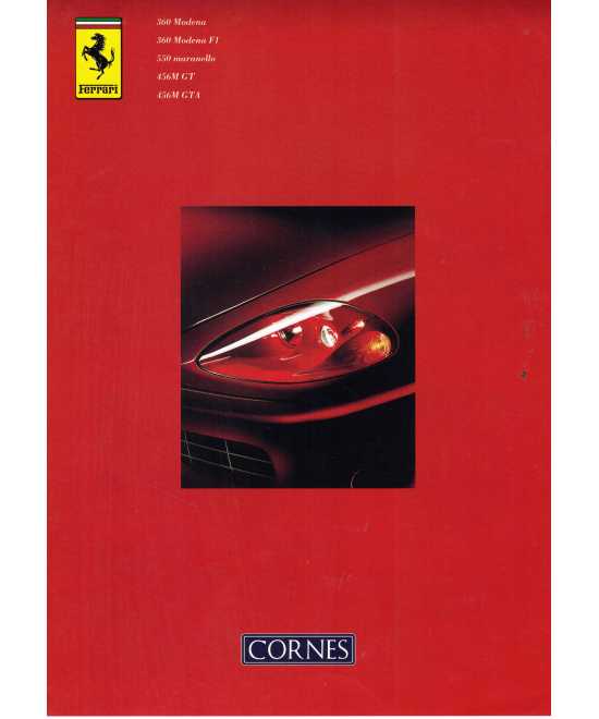 Brochure FERRARI Gamme 1999 (Japonais) Cornes | Brochure Ferrari 01 |