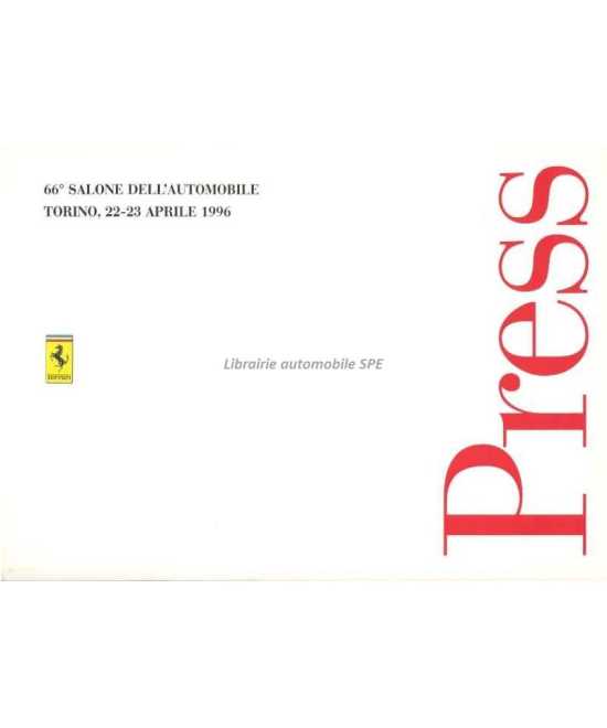 Brochure Press Kit Ferrari 456 GTA - Salon TORINO (1996) | Brochure Ferrari 026 -10M/10/95 |