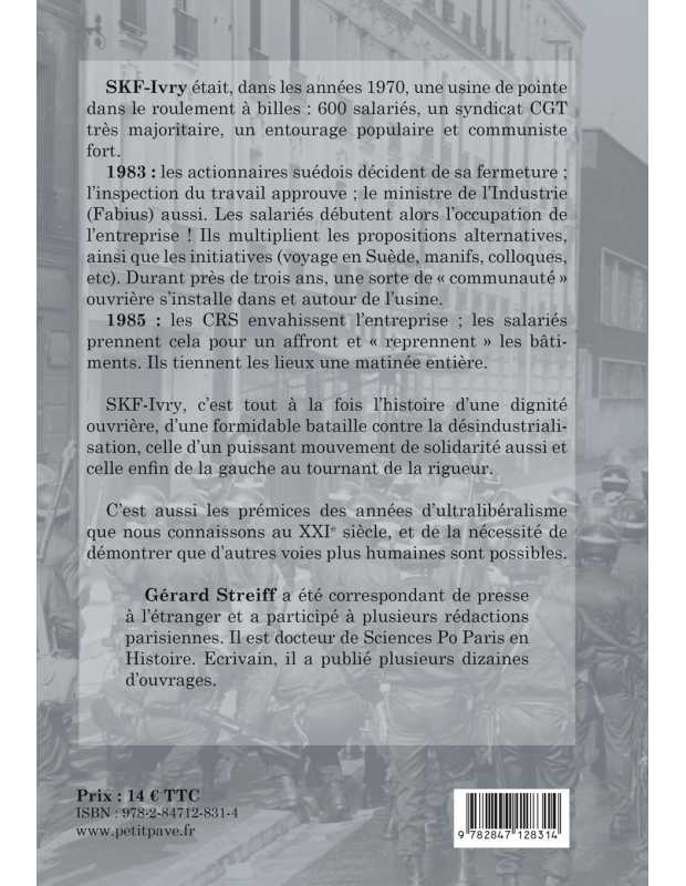 Livre La légende SKF - Lutte, Emploi, Industrie 9782847128314