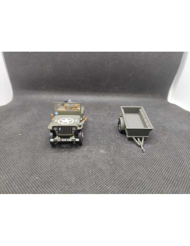 JEEP WILLYS MB avec REMORQUE - IXO - 1/43 | Jeep Willys MB avec Remorque |