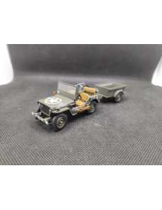 JEEP WILLYS MB avec REMORQUE - IXO - 1/43 | Jeep Willys MB avec Remorque |