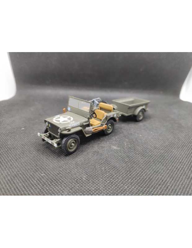 JEEP WILLYS MB avec REMORQUE - IXO - 1/43 | Jeep Willys MB avec Remorque |