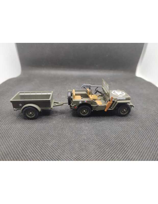 JEEP WILLYS MB avec REMORQUE - IXO - 1/43 | Jeep Willys MB avec Remorque |