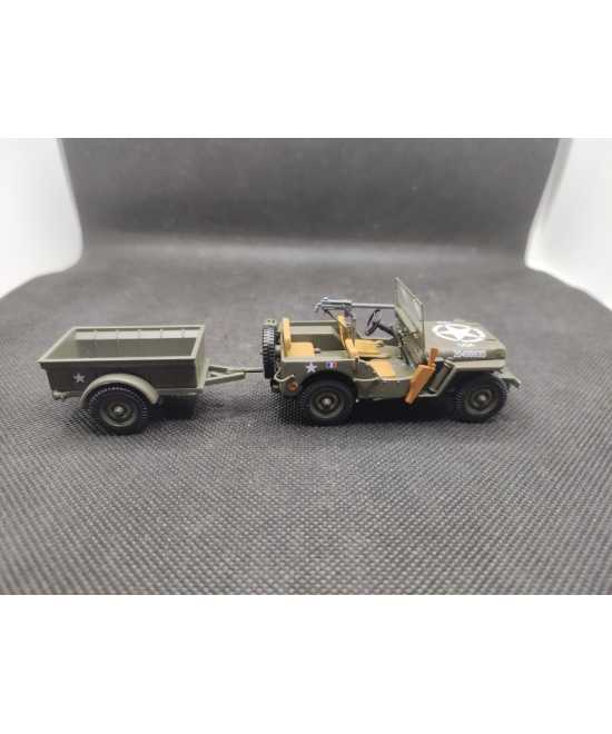 JEEP WILLYS MB avec REMORQUE - IXO - 1/43 | Jeep Willys MB avec Remorque |