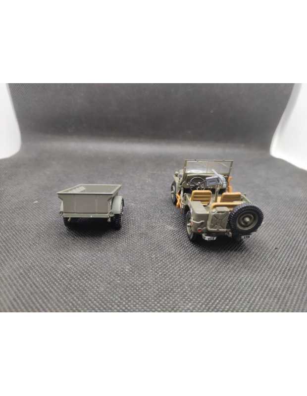 JEEP WILLYS MB avec REMORQUE - IXO - 1/43 | Jeep Willys MB avec Remorque |