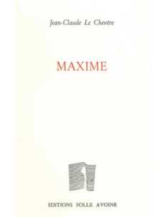 Maxime De Jean-Claude Le Chevère | 9782868102751 |