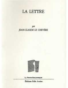 La lettre De Jean-Claude Le Chevère | 9782868102546 |