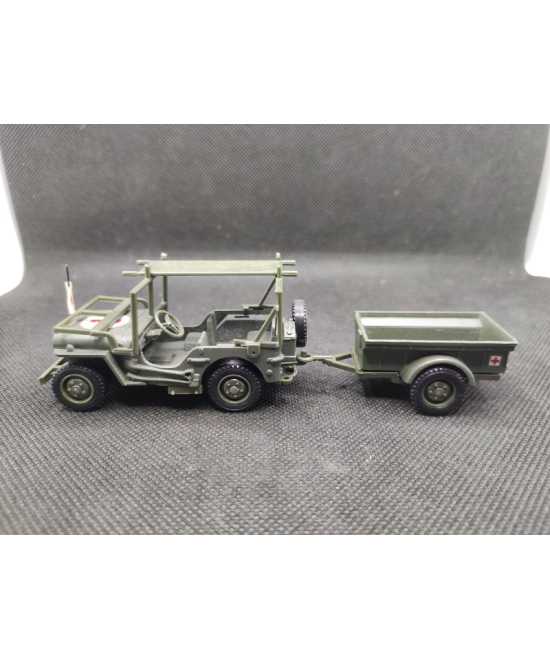 JEEP WILLYS AMBULANCE MILITAIRE - SOLIDO - N° 6122 - 1/43 | Jeep Willys ambulance militaire et sa remorque - 6122 |