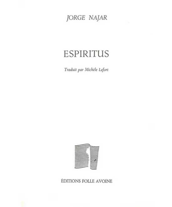 Espiritus De Jorge Najar | 9782868102386 |