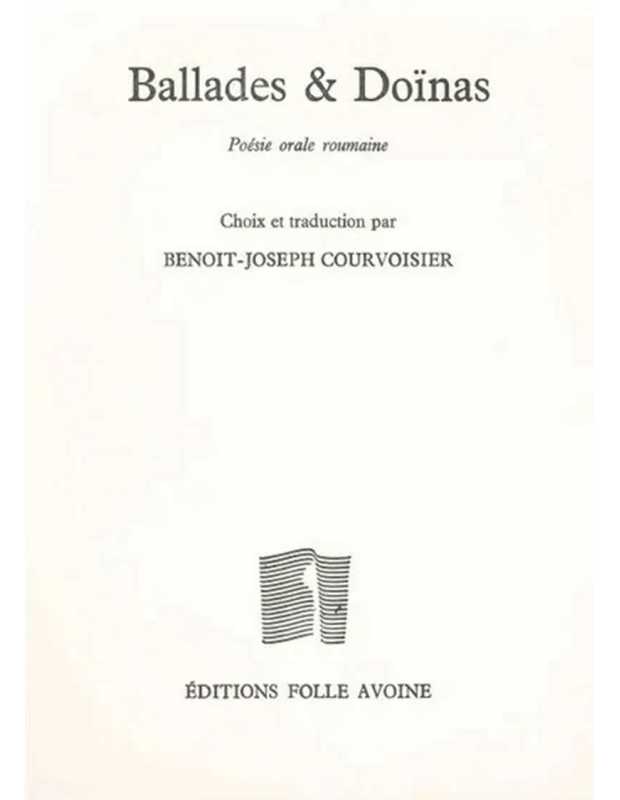 Ballades & doïnas : poésie orale roumaine | 9782868102188 |