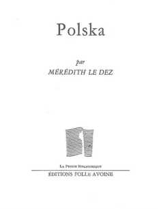 Polska De Mérédith Le Dez | 9782868101990 |