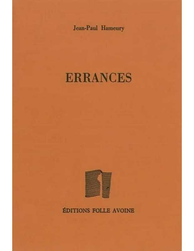 Errances De Jean-Paul Hameury | 9782868101891 |