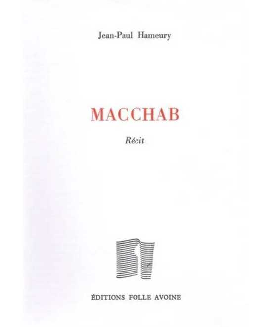 Macchab De Jean-Paul Hameury | 9782868101808 |