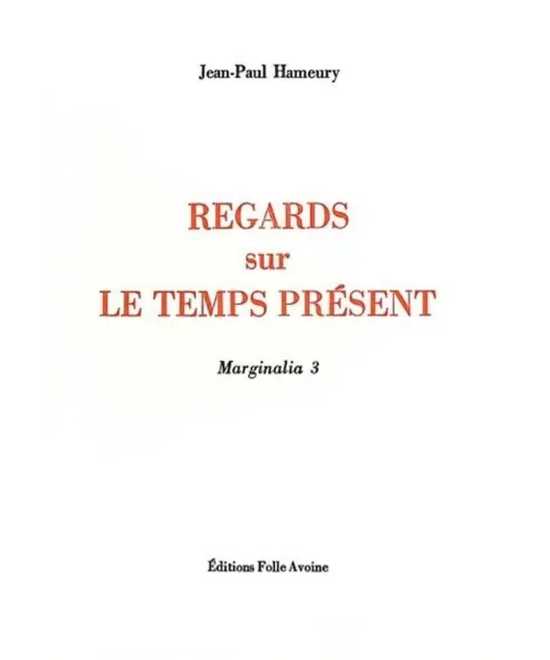 Marginalia. Vol.3 De Jean-Paul Hameury | 9782868101785 |