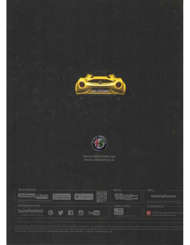 Brochure Alfa Romeo 4C Spider | Alfa 08 - 04.9.2381.38 |