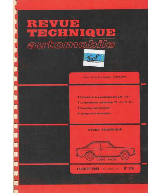 Revue Technique Fiat 124 Sport (Coupé-Spider) | RTA Fiat 124 |