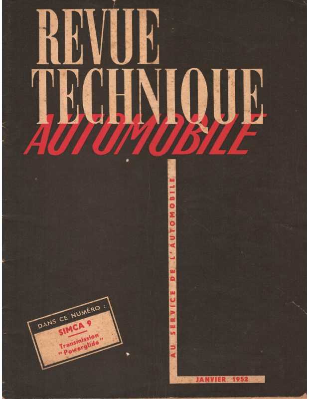 Revue Technique Simca 9 Transmission Powerglide | RTA SIMCA9 |