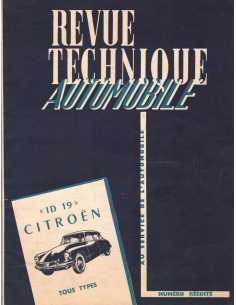 Revue Technique Citroën ID 19 Tous types | RTA ID19 |