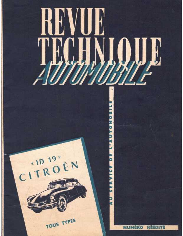 Revue Technique Citroën ID 19 Tous types | RTA ID19 |