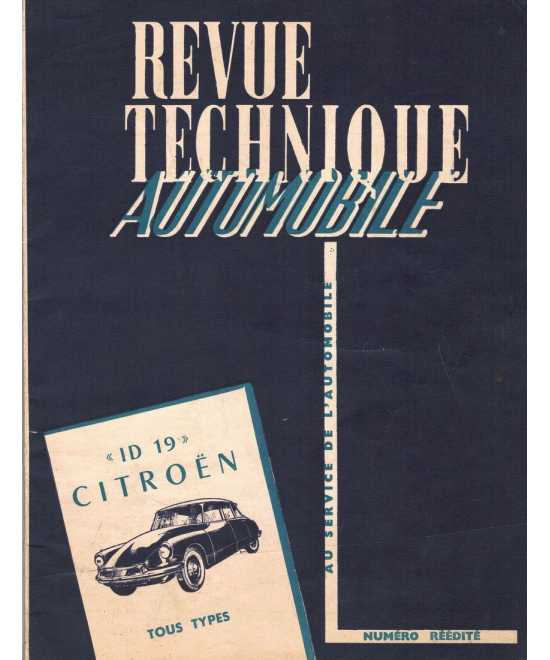 Revue Technique Citroën ID 19 Tous types | RTA ID19 |