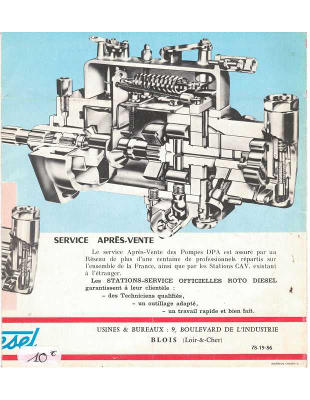 Brochure Pompe Injection distributeur Rotatif Type DPA | Dépliant Injection DPA |