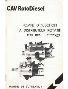 Manuel utilisateur Pompe Injection Rotatif Type DPA | MU Injection DPA |