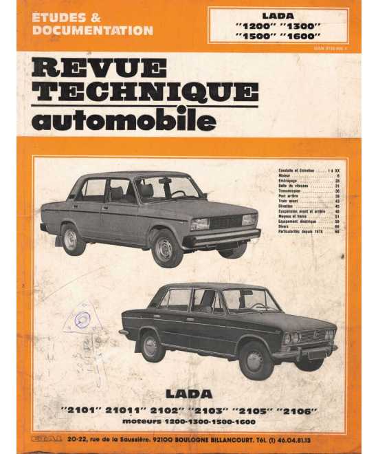 Revue Technique LADA (Type: 2101 à 2106) | RTA LADA |