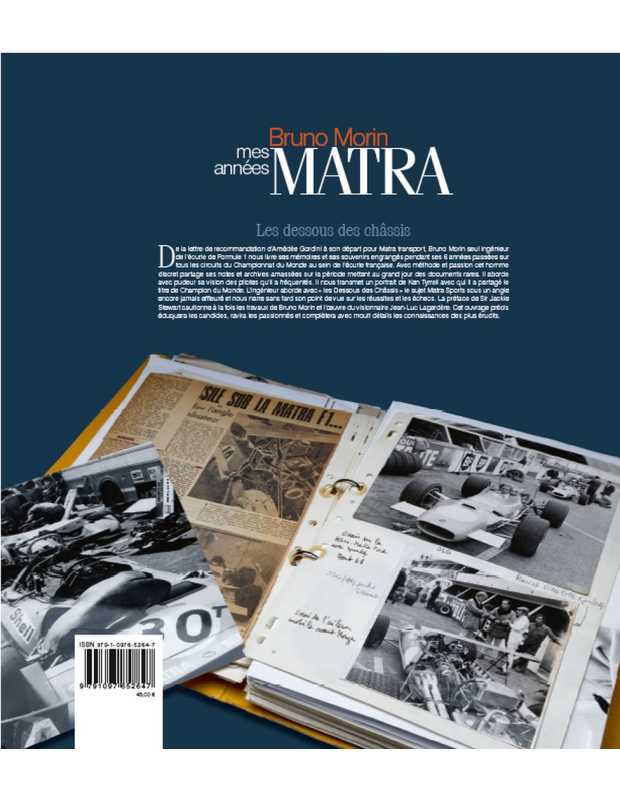 Bruno Morin mes années Matra De Patrice MOINET | 9791097652647 |