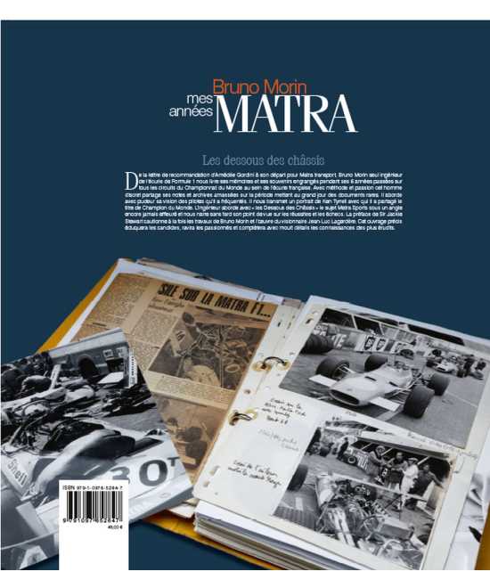 Bruno Morin mes années Matra De Patrice MOINET | 9791097652647 |