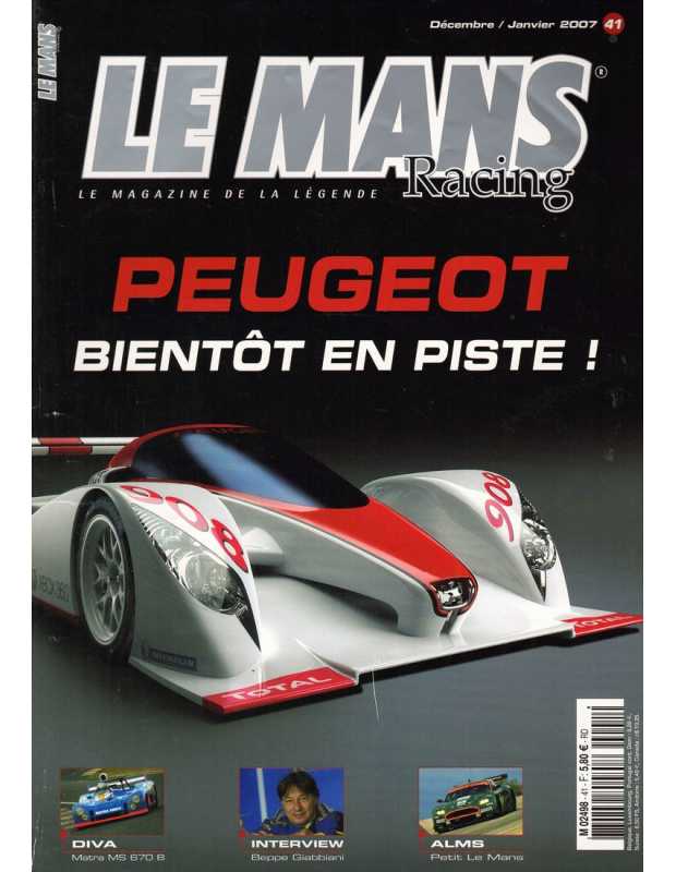 Le Mans Racing N°41 - Peugeot 908 , bientôt en piste ! | Mans Racing N°41 |