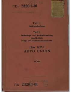Manuel d'entretien Lkw 0.25T Auto-Union | Auto-Union  Lkw |