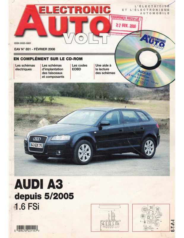 ELECTRONIC AUTO-VOLT AUDI A3 Depuis 05/2005 1.6 FSi | EAV 851 |