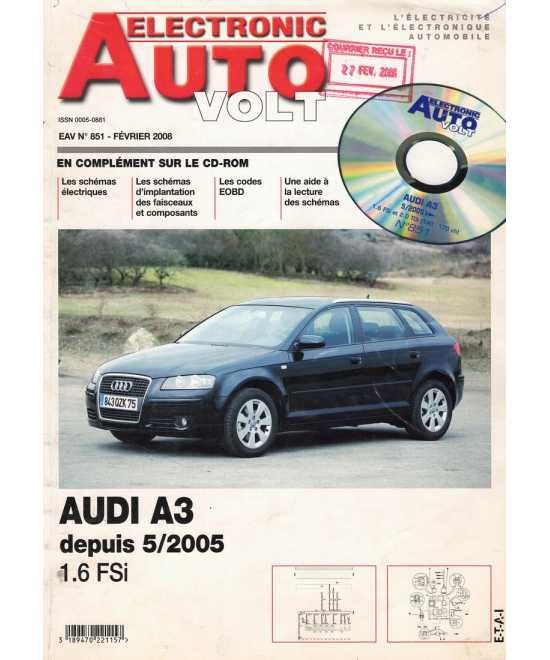 ELECTRONIC AUTO-VOLT AUDI A3 Depuis 05/2005 1.6 FSi | EAV 851 |