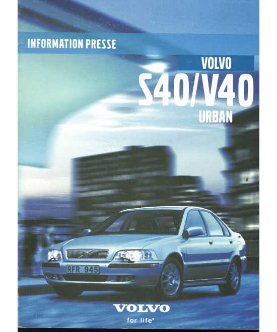 Brochure Presse VOLVO S40 / V40 Urban (2001) Français | Volvo 25 |