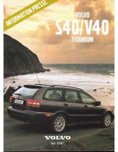 Brochure Presse VOLVO S40 / V40 Titanium + Diapos (2001) Français | Volvo 24 |