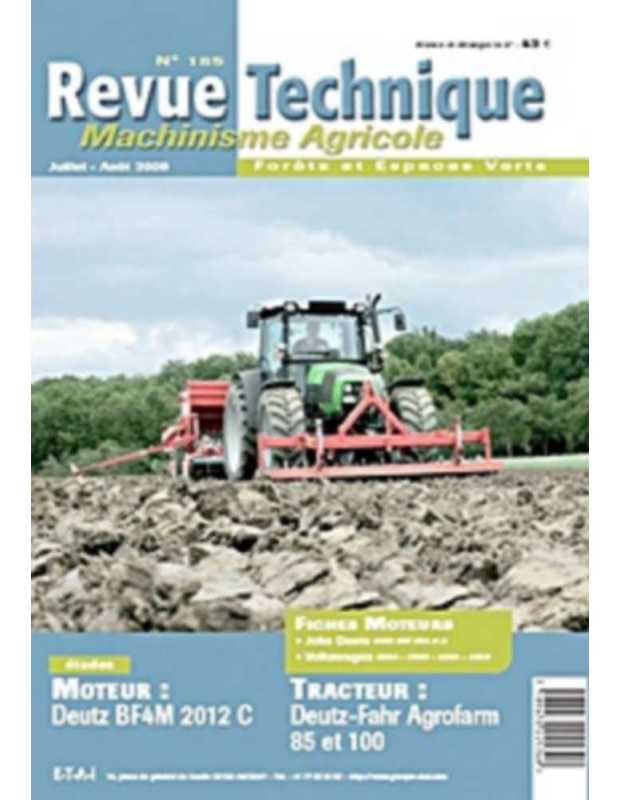Deutz BF4M 2012 C - Revue Technique Machinisme Agricole n°185 | RTMA185 |