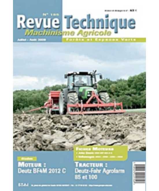 Deutz BF4M 2012 C - Revue Technique Machinisme Agricole n°185 | RTMA185 |