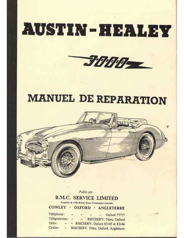 Manuel de réparation AUSTIN HEALEY 3000 | MR Austin 3000 |