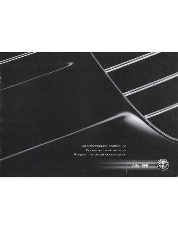 Catalogue ALFA ROMEO 159 (Caractéristiques) 2005 - Français | Alfa 23 |