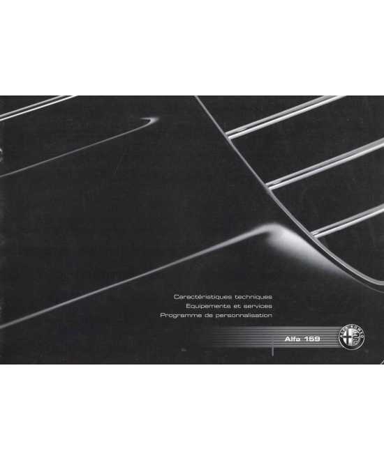 Catalogue ALFA ROMEO 159 (Caractéristiques) 2005 - Français | Alfa 23 |