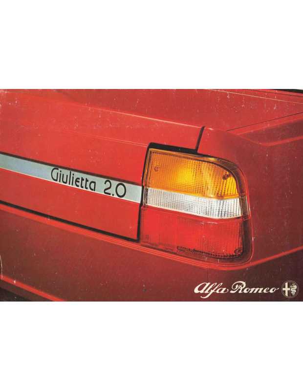 Dépliant ALFA ROMEO Giulietta 2.0 (1981) français | Alfa 25 - Ref 806 1105 F |