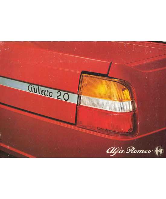 Dépliant ALFA ROMEO Giulietta 2.0 (1981) français | Alfa 25 - Ref 806 1105 F |