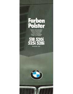Brochure Teinte et Garnissage BMW 518 / 520i / 525i / 528i (1982) | BMW 110 - Ref: 211 05 03 99 1/82 VM |